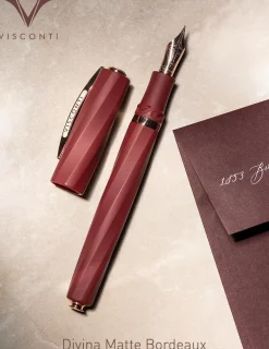 Visconti Divina Matte Bordeaux Fountain Pen | Altman Luggage