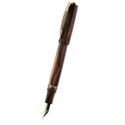 Visconti Medici Briarwood Ruthenium Fountain Pen | Altman Luggage