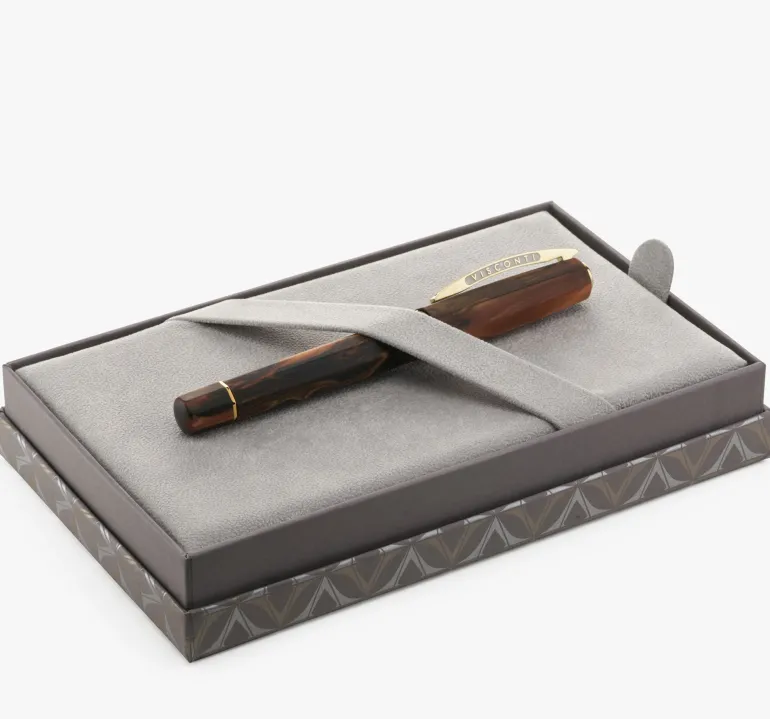 Visconti Medici Briarwood Ruthenium Fountain Pen | Altman Luggage