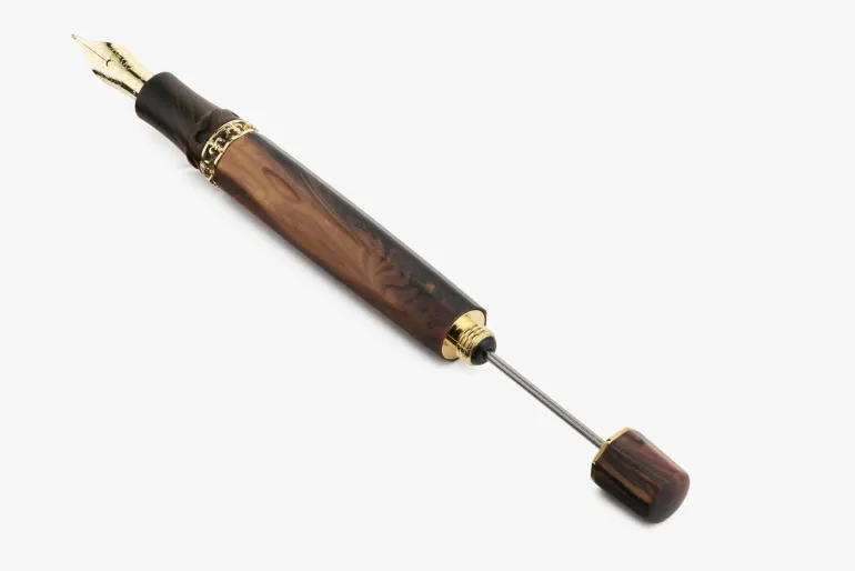 Visconti Medici Briarwood Ruthenium Fountain Pen | Altman Luggage