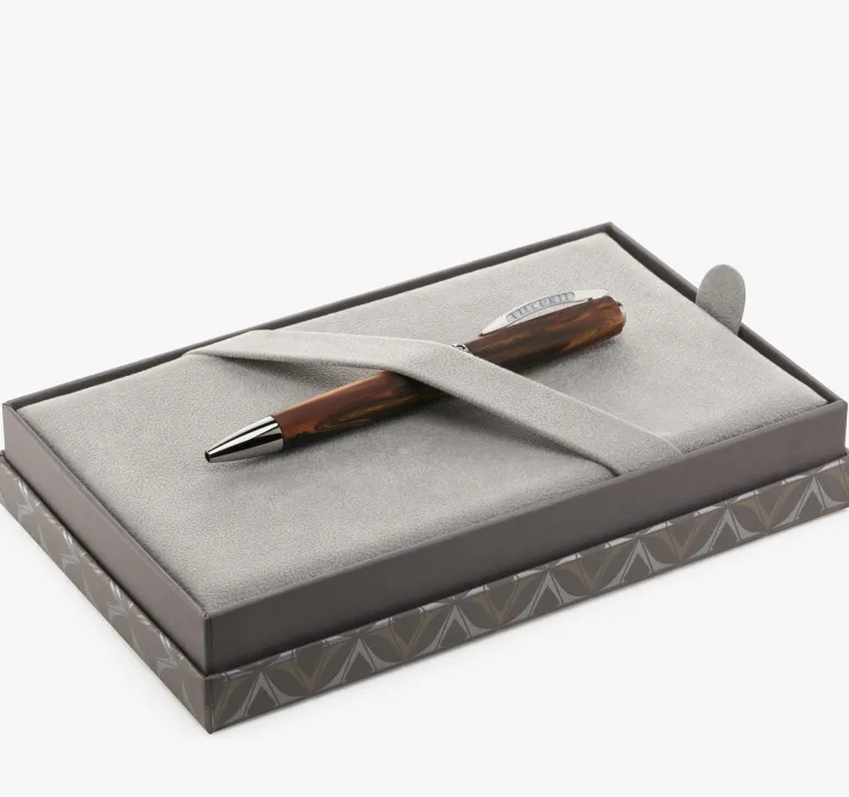 Visconti Medici Briarwood Ruthenium Ballpoint Pen | Altman Luggage