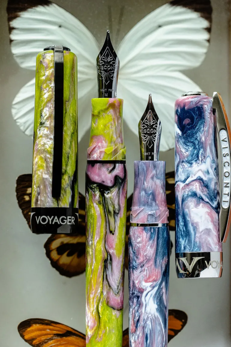 Visconti Voyager Mariposa Butterfly Malachite Fountain Pen