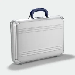 Zero Halliburton Pursuit Aluminum Medium Attache Case Silver