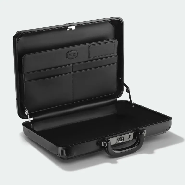 Zero Halliburton Pursuit Aluminum Medium Attache Case Black